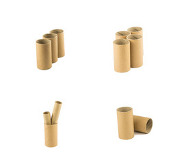 Tissue core isolated on white background.