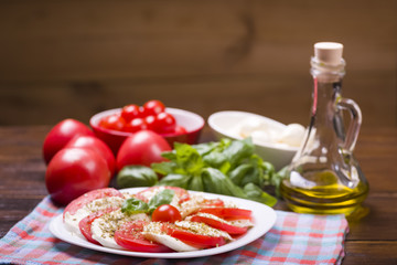 mozzarella cheese and tomatoes