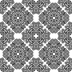 Classic seamless black and white pattern. Vintage style.