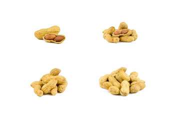  peanuts isolated on white