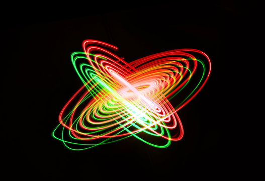 Red And Green LED Light Painting