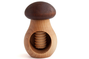 Walnuts and wooden nutcracker