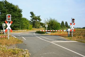 Bahnschranke geschlossen
