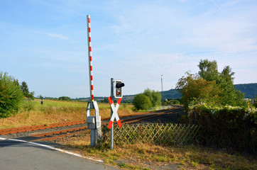 Bahnschranke geöffnet