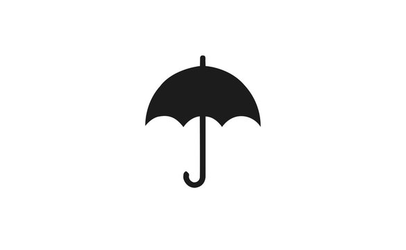 Vector umbrella symbol on white background
