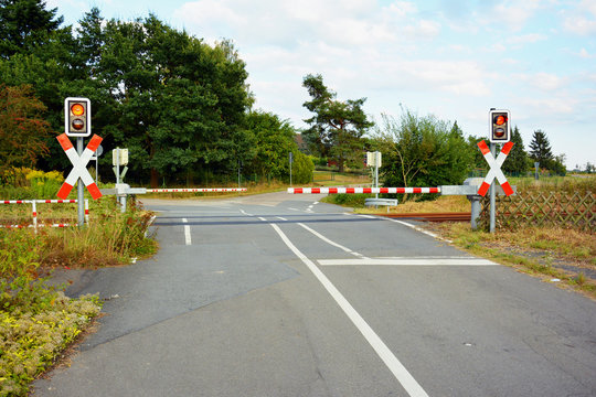 Bahnschranke geschlossen