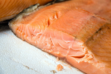 clouseup of smoked seafood