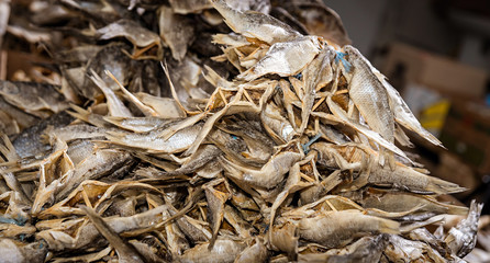 dried fish at market