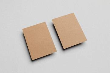 Kraft A6 Flyer / Postcard / Invitation Mock-Up