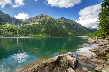 Panele Szklane  Jezioro Oko Morza w Tatrach, Polska