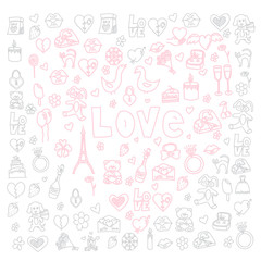 Love doodle set