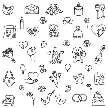 Love doodle set
