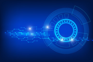 Abstract technological background circle and gears