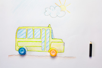 School bus sketch