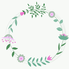 Fototapeta na wymiar Abstract floral background with place for your text. Vector branch with leaves for greeting and invitation card.