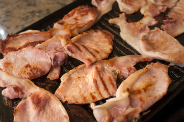 Close-up of grilled pork