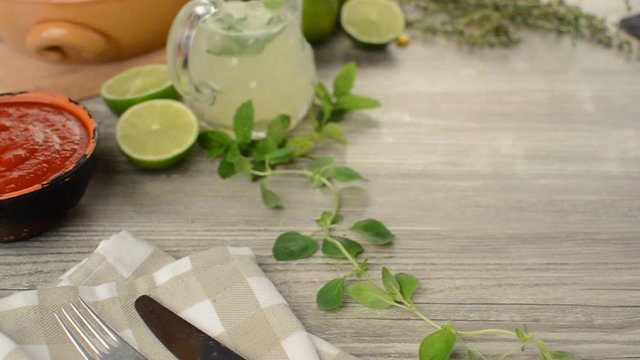 Spring baby chicken with garlic and thyme butter, roasted corn