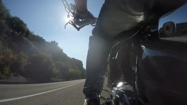 riding in Sardinia by motorcycle