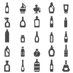 Bottle icons. Black series