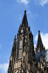 Fototapeta premium St. Vitus Cathedral, Prague, Czech Republic. Wide angle. Vintage 