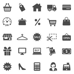 Shopping Icons. Black series