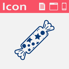 Candy with stars flat icon
