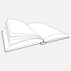 vector image of an open book