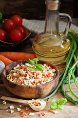 Dry chopped vegetables