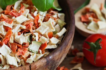 Dry and fresh vegetables