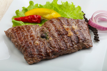 Grilled beef steak