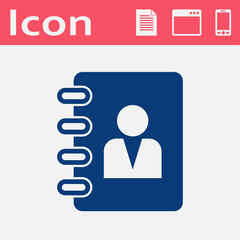 address book flat vector icon