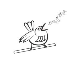 beautiful singing bird on a branch