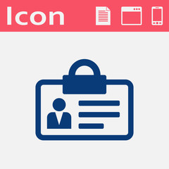 Identification card flat vector icon