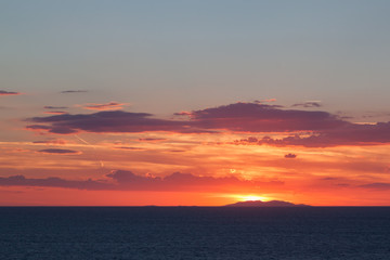 Abendrot im Mittelmeer