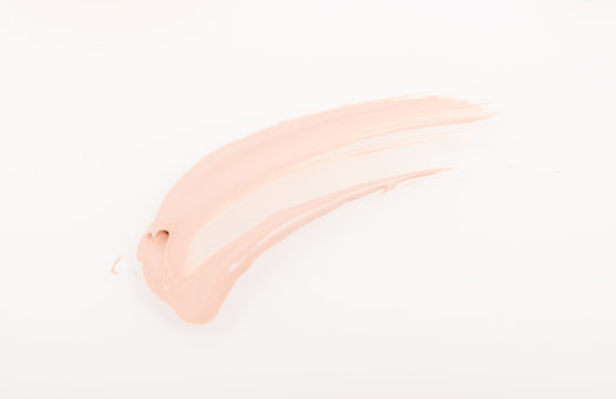Liquid tinted make-up cream foundation sample stroke
