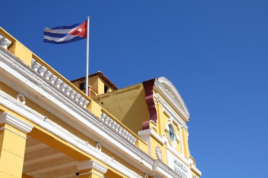 Cuban flag in Trinidad