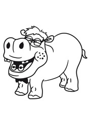 Obraz na płótnie Canvas nerd geek smart freak stupid pimple zahnspange hornbrille funny sweet little cute baby hippo happy child