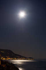 Moon above Split, Croatia