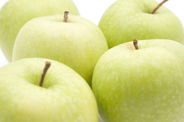 Close-up of fresh Granny Smith green apple