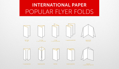 Internetional paper - flyer formats & folds vol.2 - obrazy, fototapety, plakaty