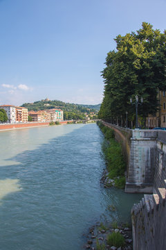 Embankment of river Adige