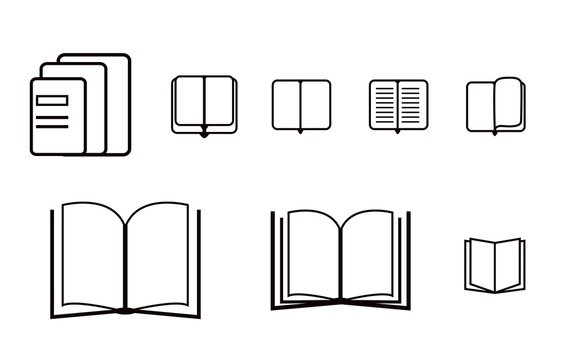Book flat icons. Simple, Clear and sharp. Easy to resize.