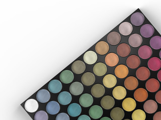eye shadow palette on white background