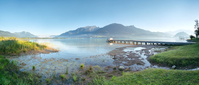 Wolfgangsee Sonnenaufgang - Salzkammergut Panorama
