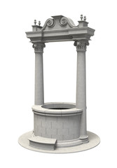 Ancient well with columns