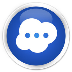 Brain icon blue glossy round button