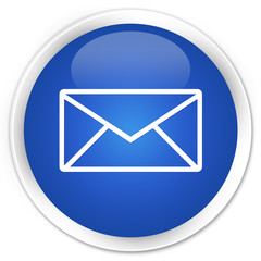 Fototapeta na wymiar Email icon blue glossy round button