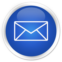 Email icon blue glossy round button