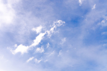 clouds in the blue sky