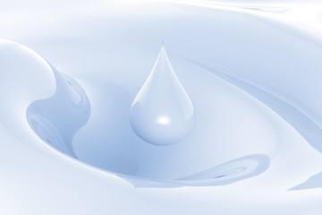 Fototapeta premium droplet of blue milk